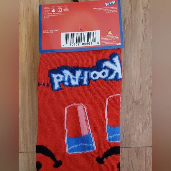 Kool-Aid Novelty Crew Socks New Size 6-12 - Picture 4 of 5